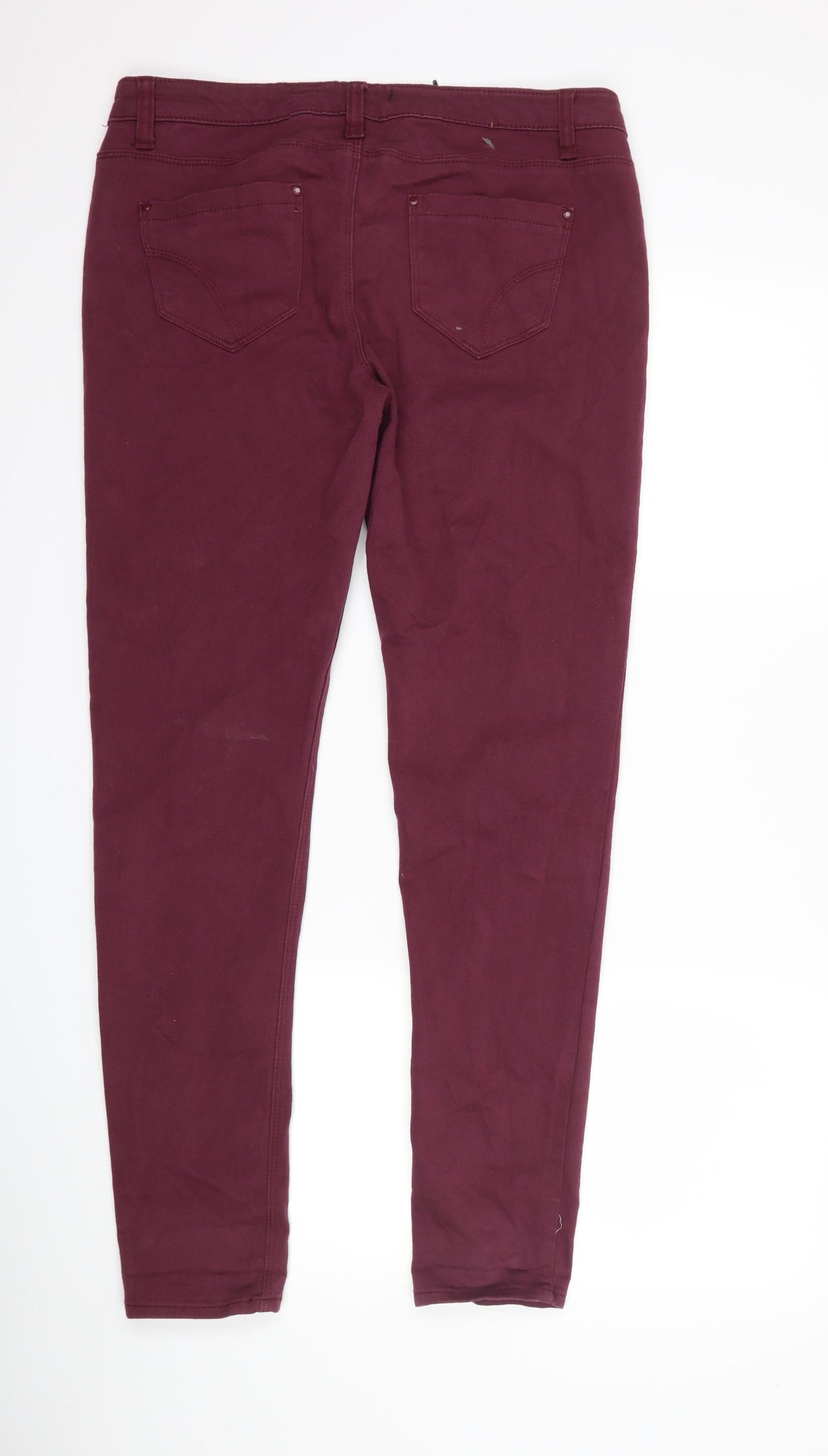 denim co Womens Purple  Denim Skinny Jeans Size 14 L30 in