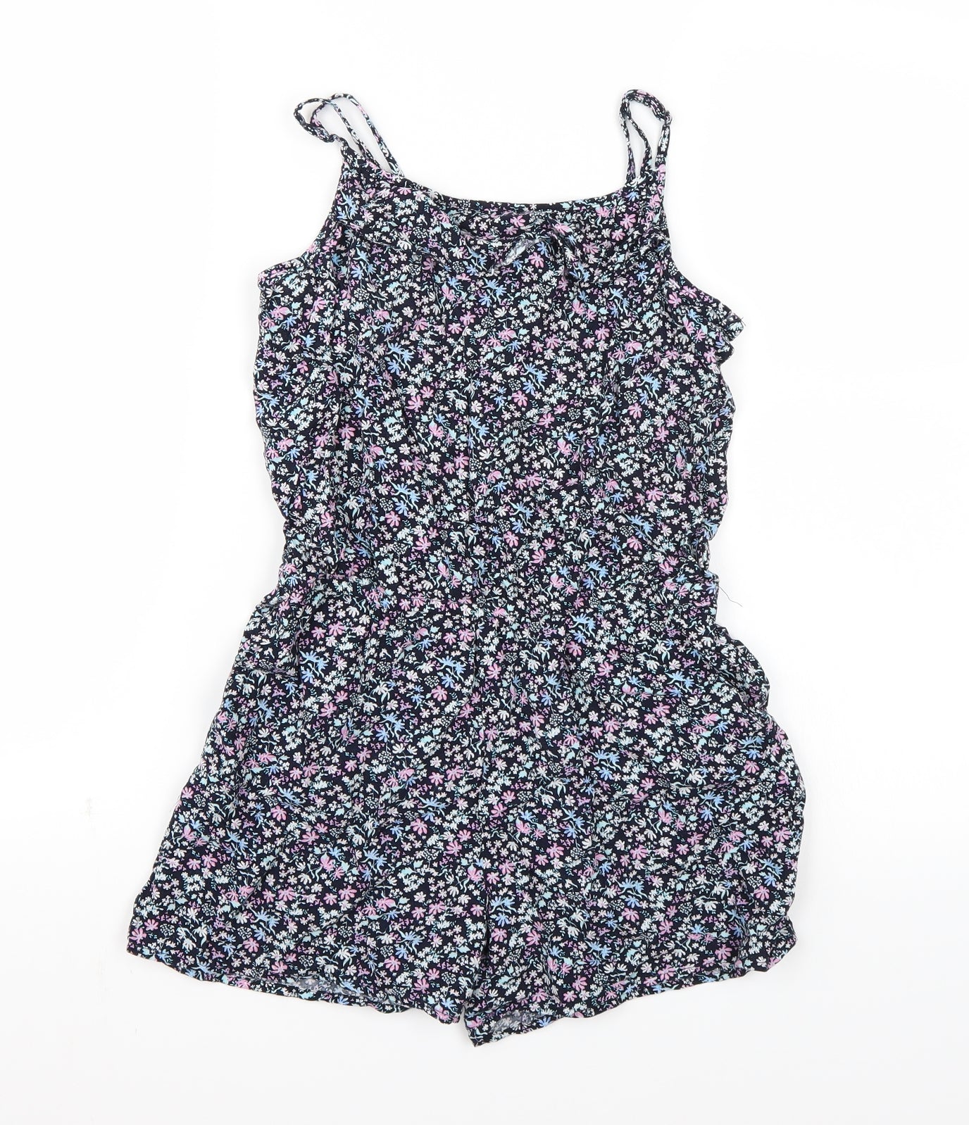 H&M Girls Multicoloured Floral  Playsuit One-Piece Size 12-13 Years