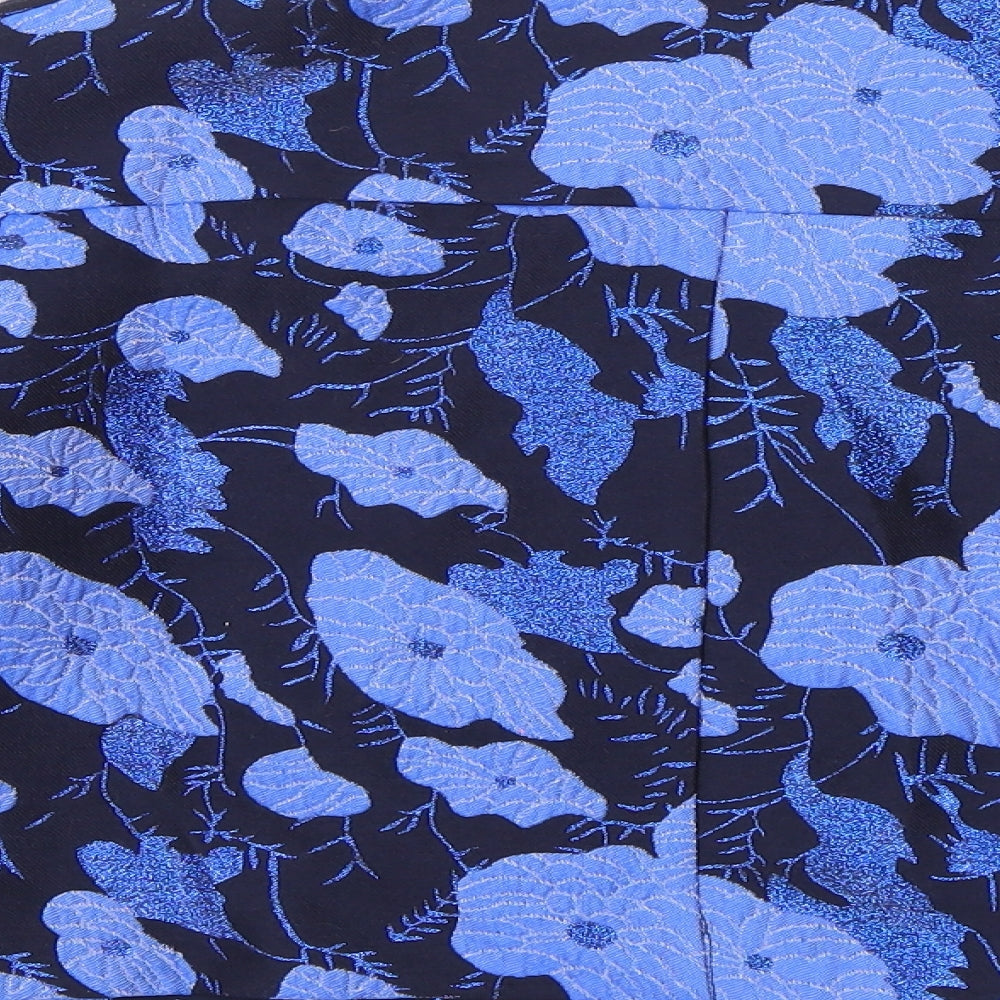 La Redoute Womens Blue Floral  Overcoat Coat Size 8