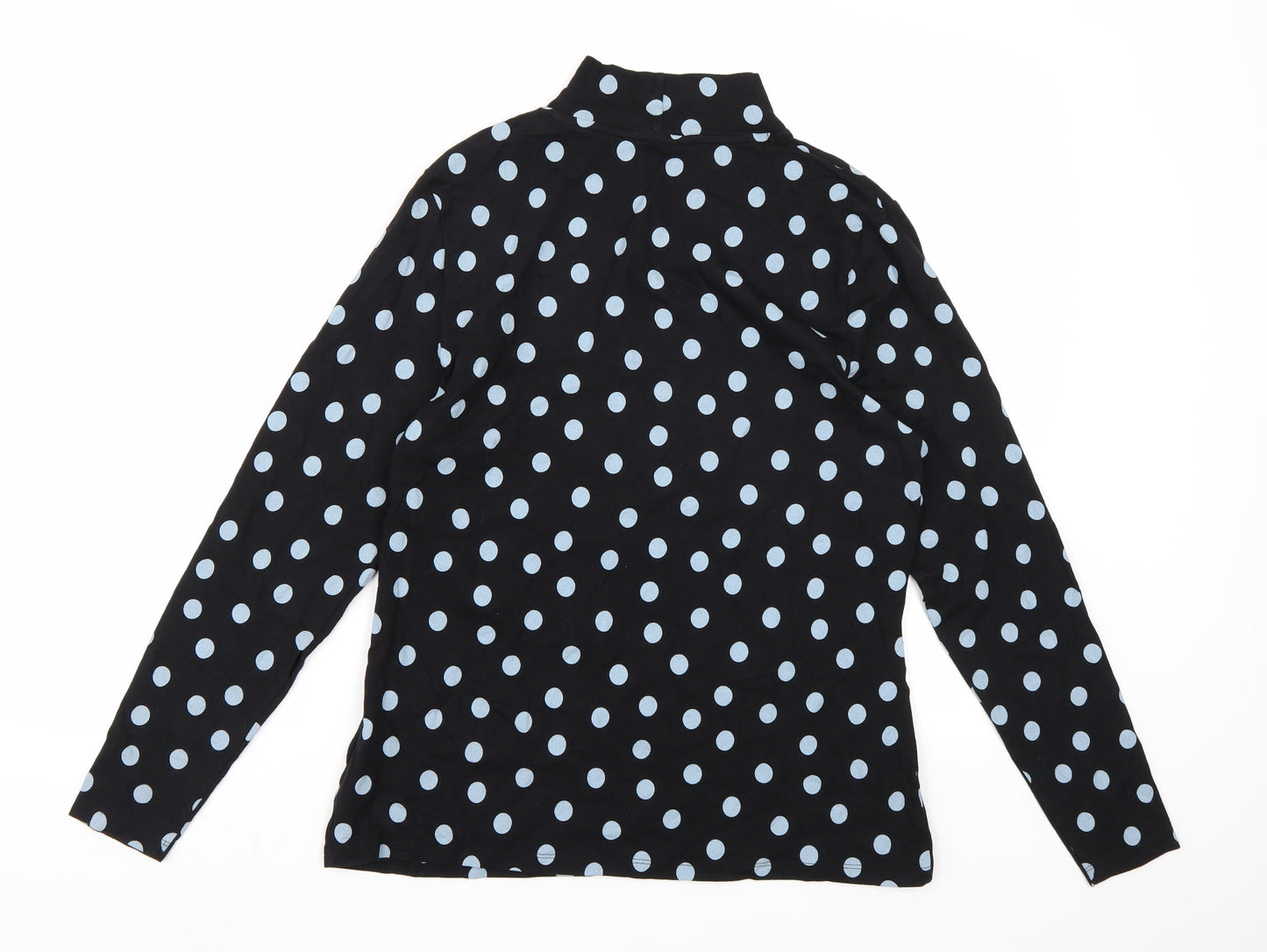 Marks and Spencer Womens Black Polka Dot  Basic T-Shirt Size 16