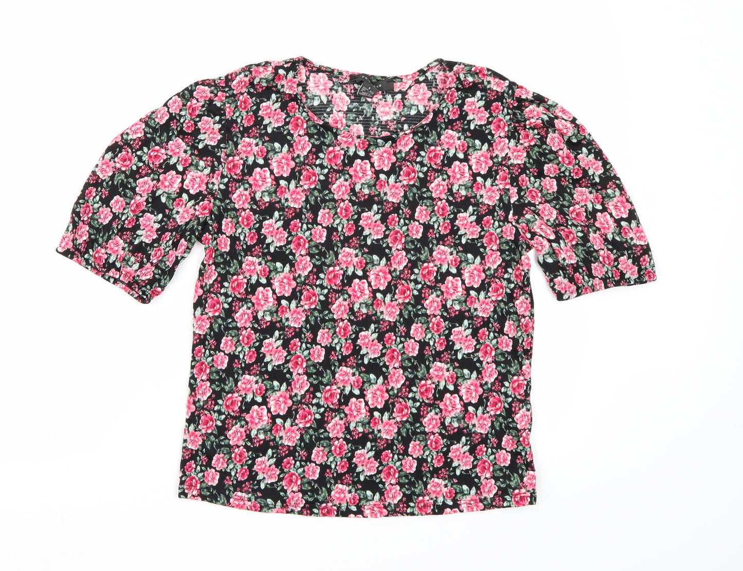 Primark Womens Multicoloured Floral  Basic T-Shirt Size S