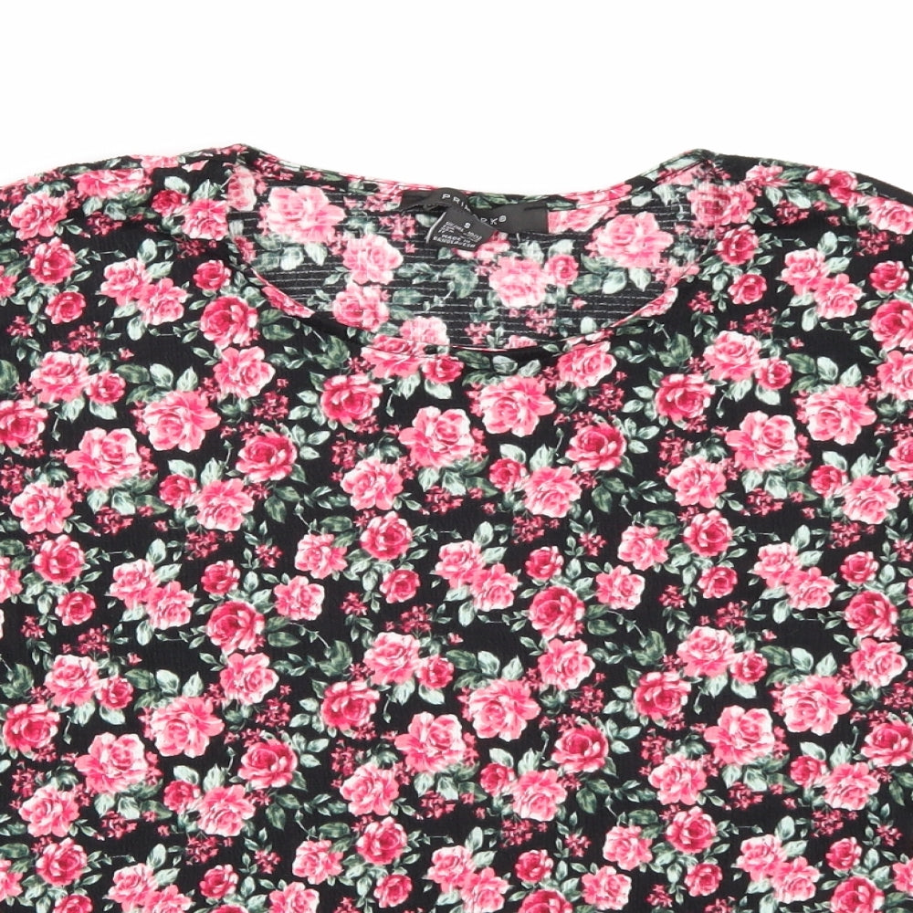 Primark Womens Multicoloured Floral  Basic T-Shirt Size S