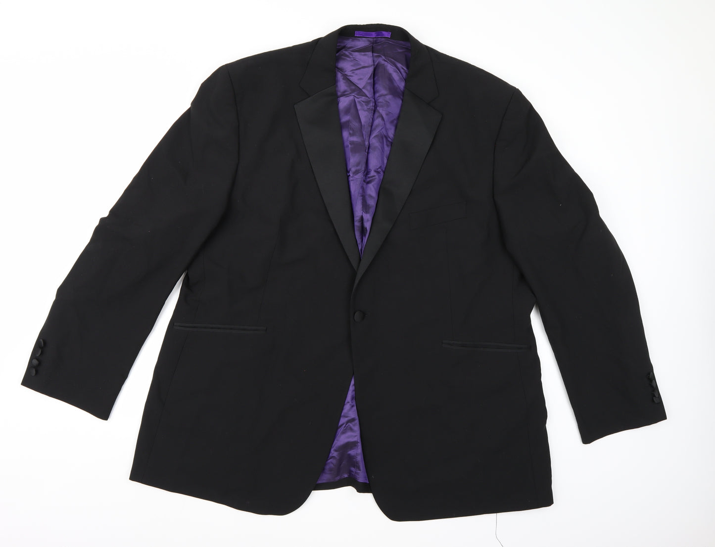 Burton Mens Black  Rayon Jacket Suit Jacket Size 52