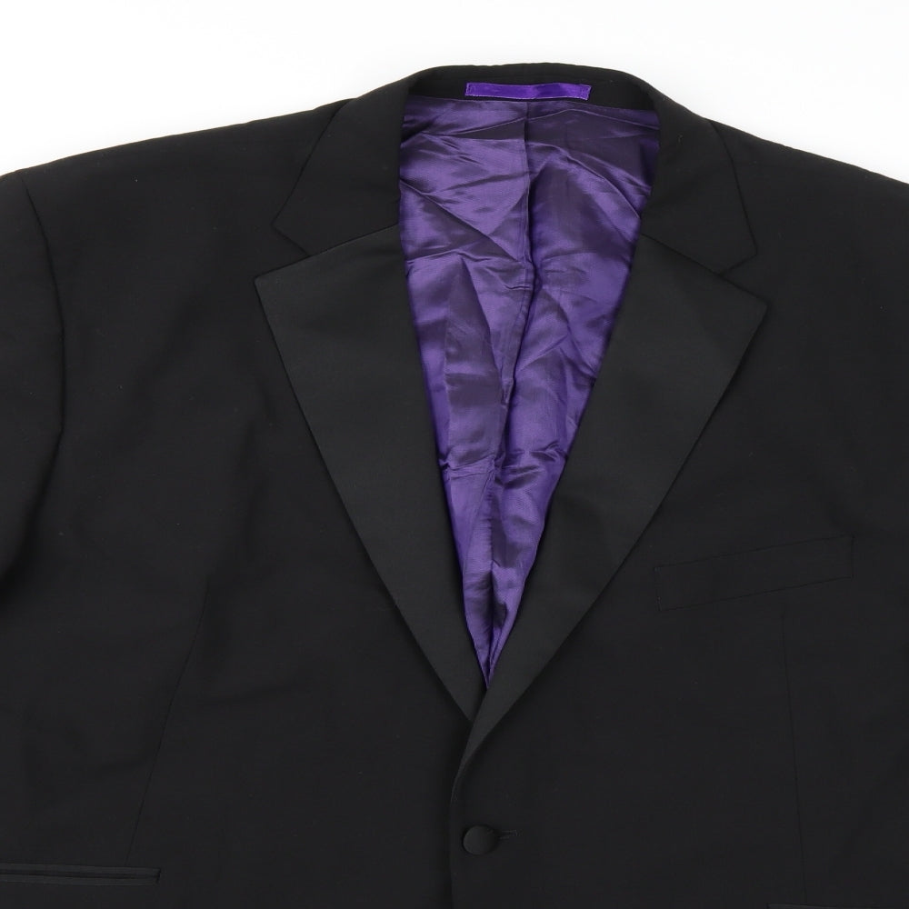 Burton Mens Black  Rayon Jacket Suit Jacket Size 52