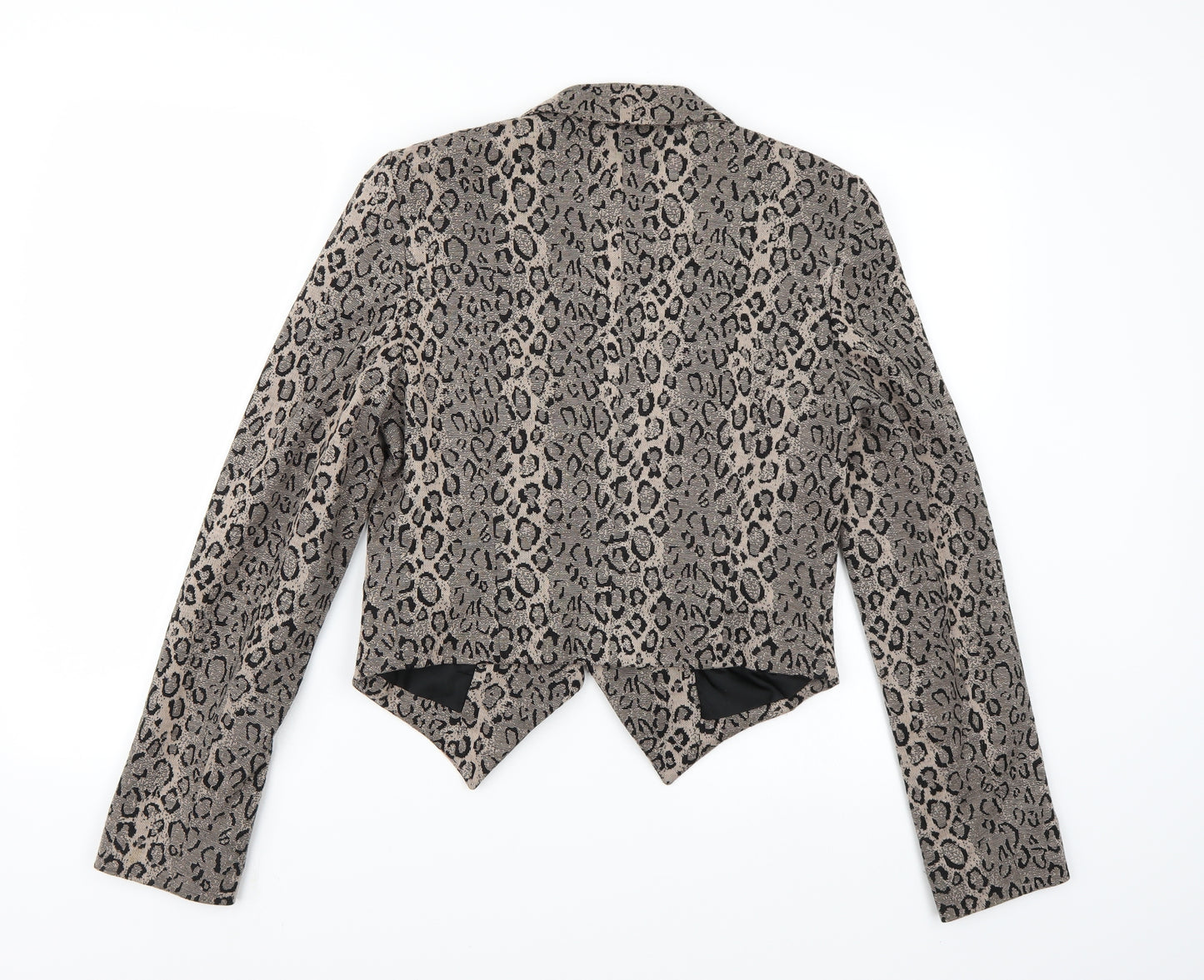 NEXT Womens Brown Animal Print  Jacket Blazer Size 12