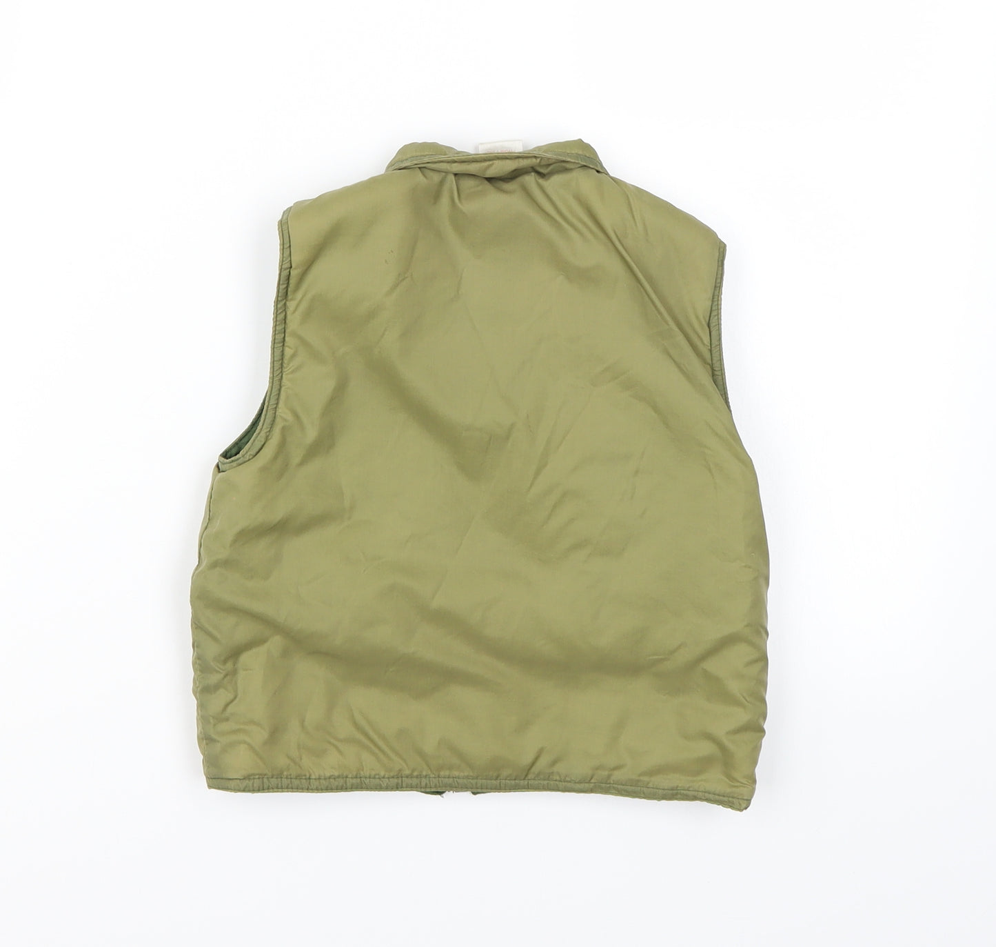 Preworn Boys Green  Ramie Gilet Jacket Size 18-24 Months