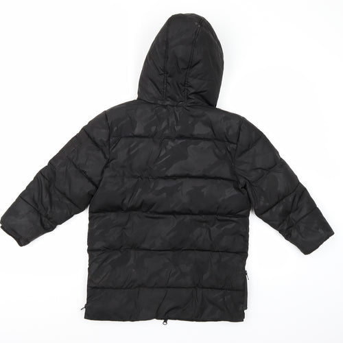 George Boys Black Camouflage  Basic Coat Coat Size 6-7 Years