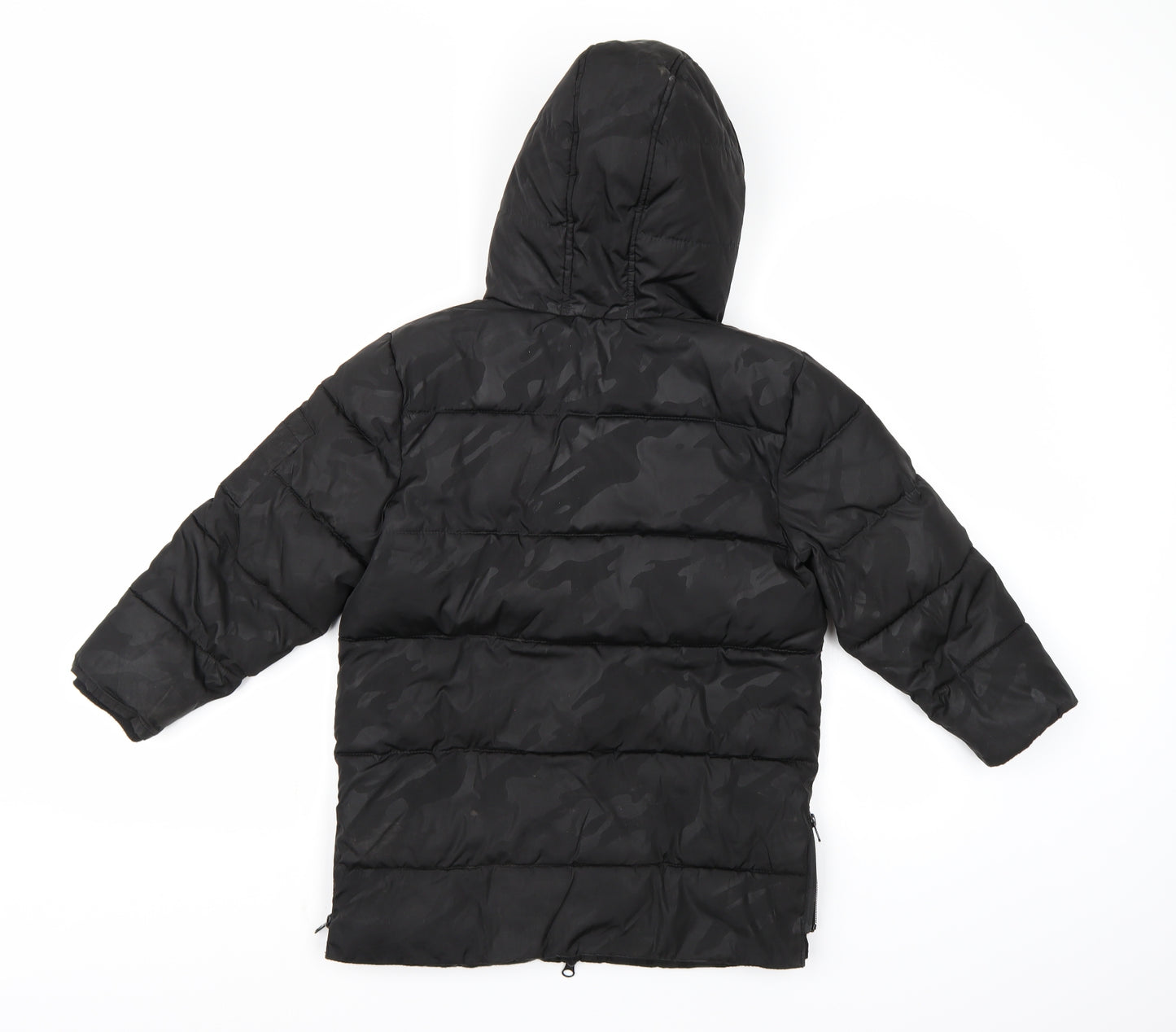 George Boys Black Camouflage  Basic Coat Coat Size 6-7 Years