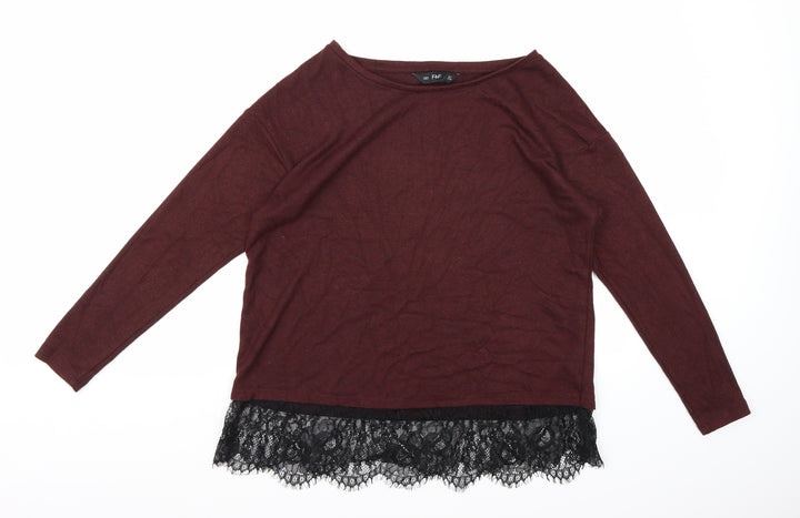 F&F Womens Brown Knit Pullover Jumper Size 10