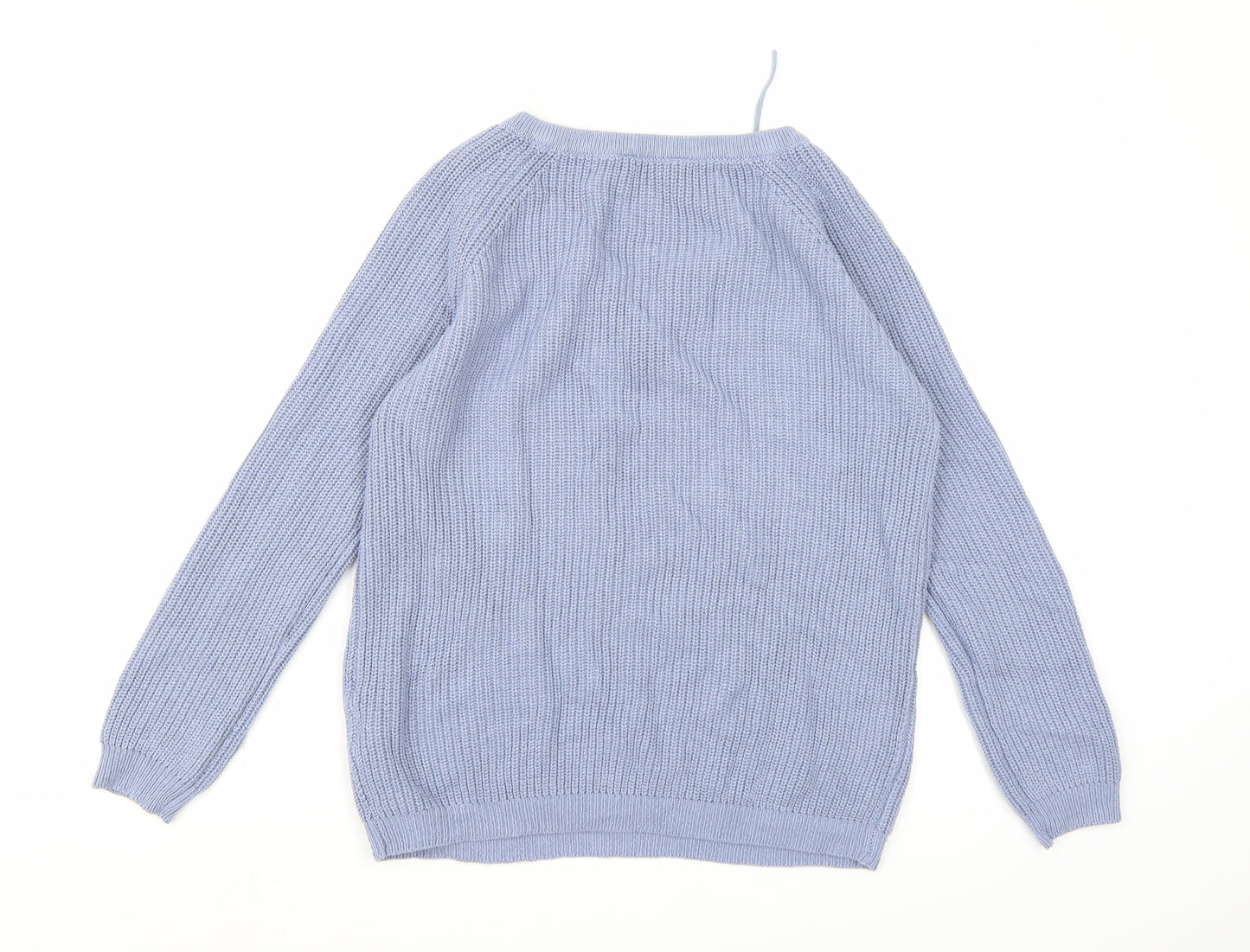 Select Womens Blue  Knit Pullover Jumper Size 12