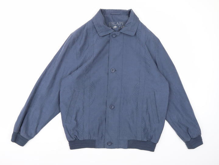 Escape Mens Blue   Overcoat Coat Size M