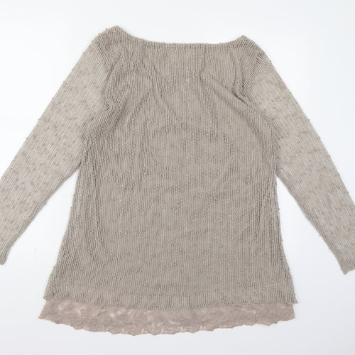 Apricot Womens Brown  Knit Pullover Jumper Size 14
