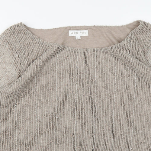 Apricot Womens Brown  Knit Pullover Jumper Size 14