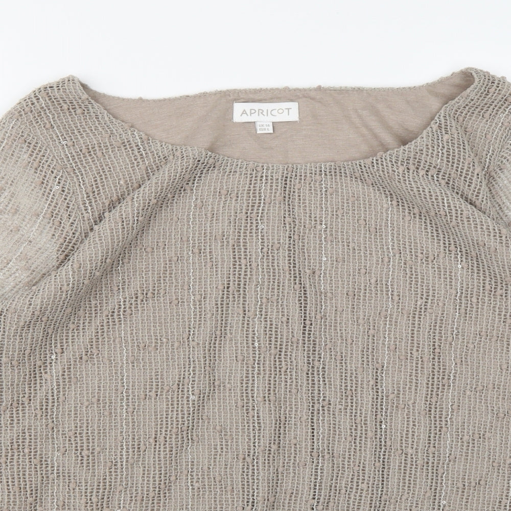 Apricot Womens Brown  Knit Pullover Jumper Size 14