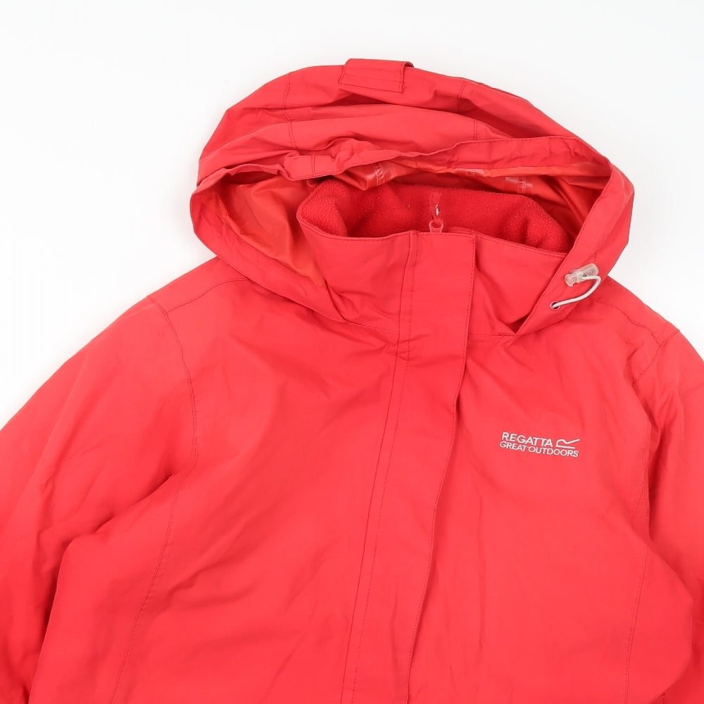 Regatta Womens Red   Rain Coat Coat Size 14