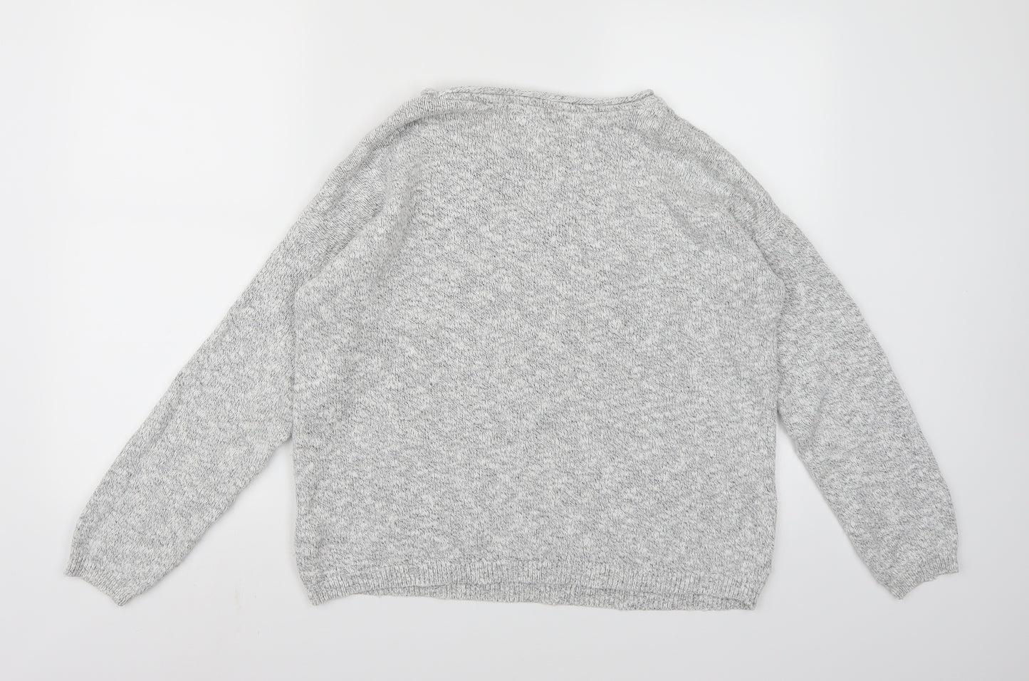 New Look Womens Grey  Knit Pullover Jumper Size 12