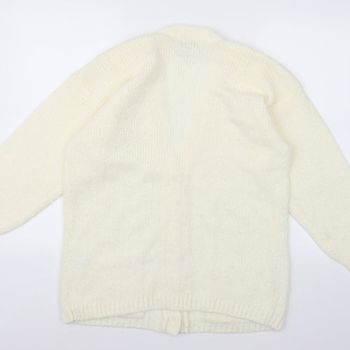 Instyle Womens White  Knit Cardigan Jumper One Size  - Cream Colour