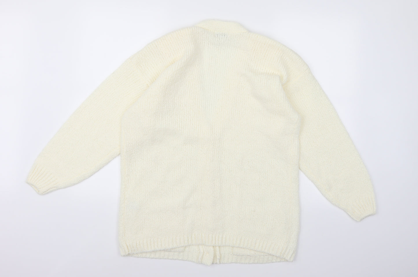 Instyle Womens White  Knit Cardigan Jumper One Size  - Cream Colour