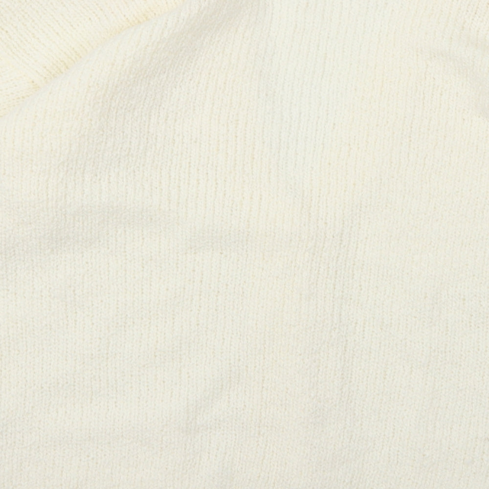Instyle Womens White  Knit Cardigan Jumper One Size  - Cream Colour