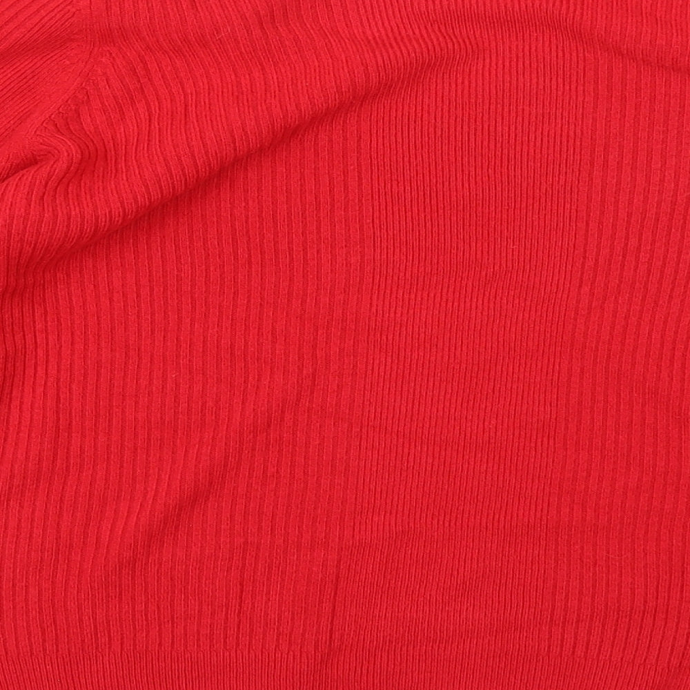 Marks and Spencer Womens Red  Knit Pullover Jumper Size 12