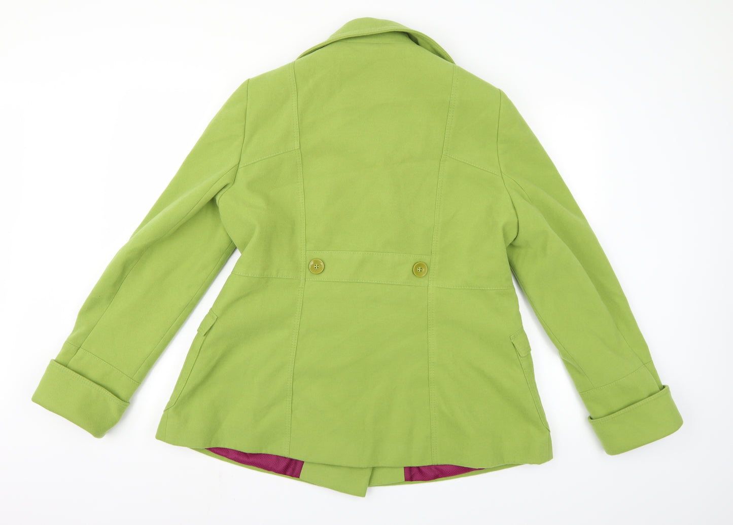 NEXT Womens Green  Fleece Pea Coat Coat Size 18