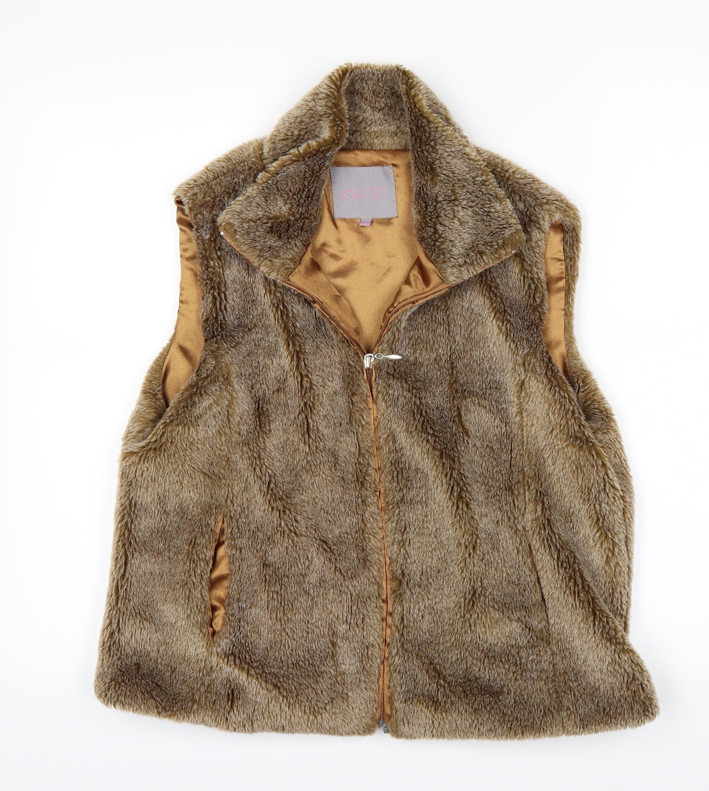 Chilli Womens Brown   Jacket Waistcoat Size 14