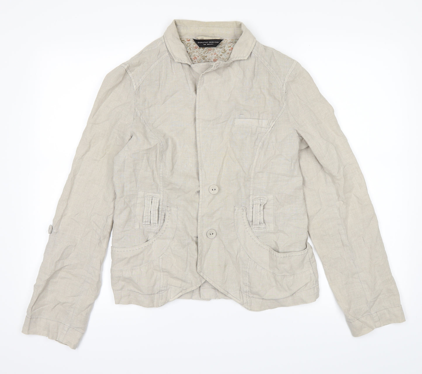 Dorothy Perkins Womens Grey   Jacket  Size 8