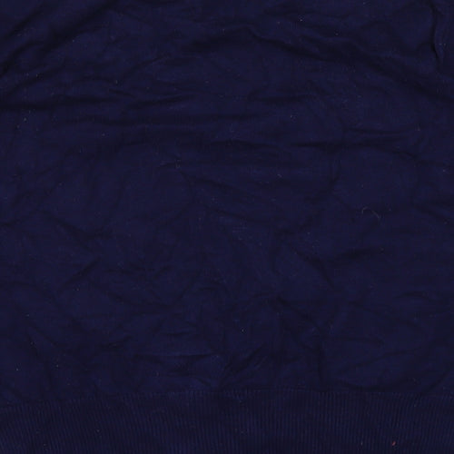 Mudflower Womens Blue Polka Dot  Pullover Jumper Size L