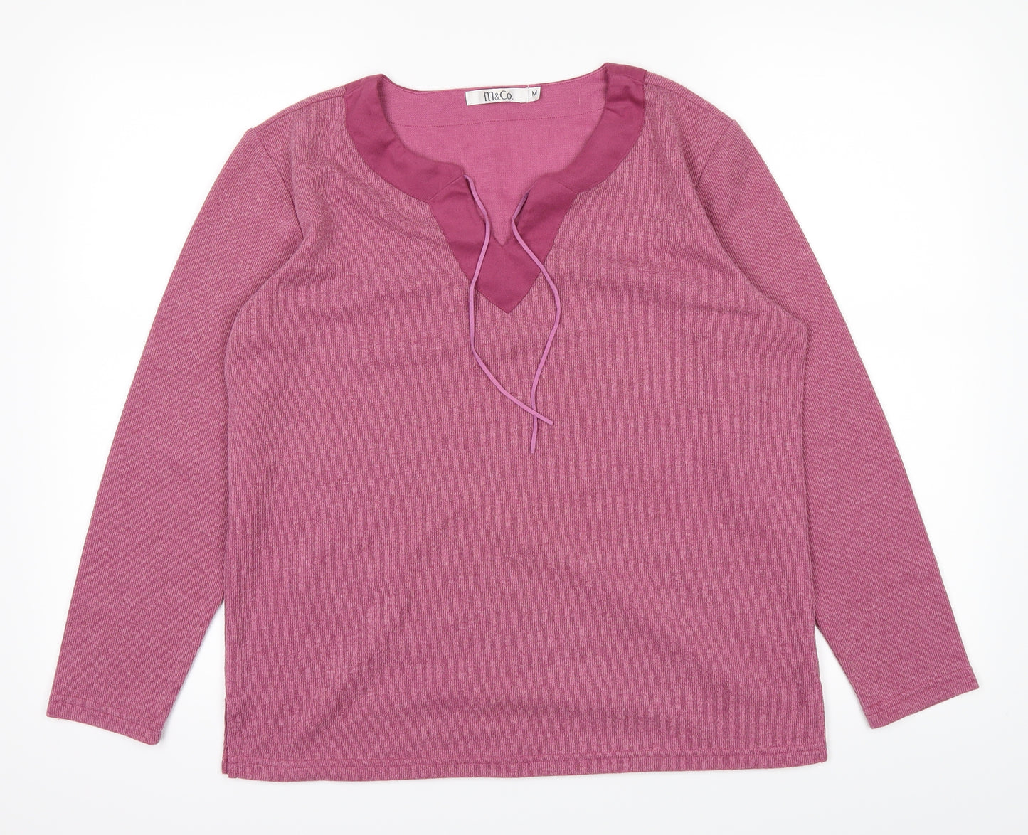 M&Co Womens Pink   Pullover Jumper Size M