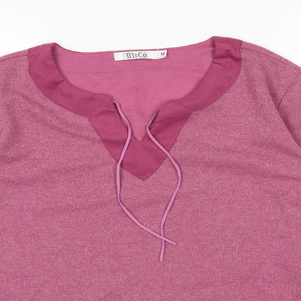M&Co Womens Pink   Pullover Jumper Size M
