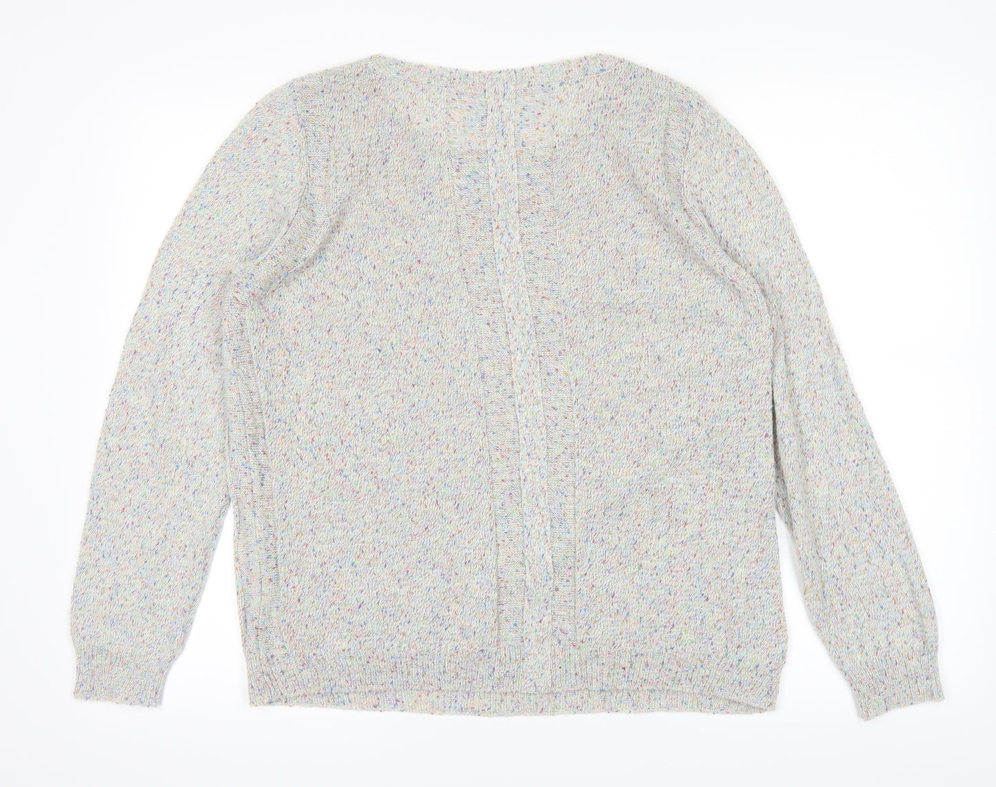 Marks and Spencer Womens White Polka Dot  Pullover Jumper Size 16