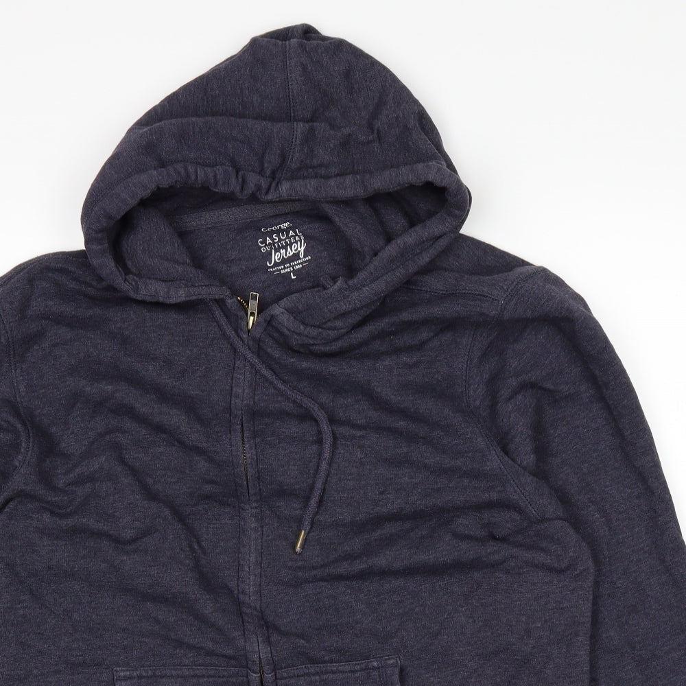 George Womens Blue   Full Zip Hoodie Size L