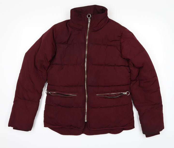 Topshop Womens Purple   Puffer Jacket Coat Size 8