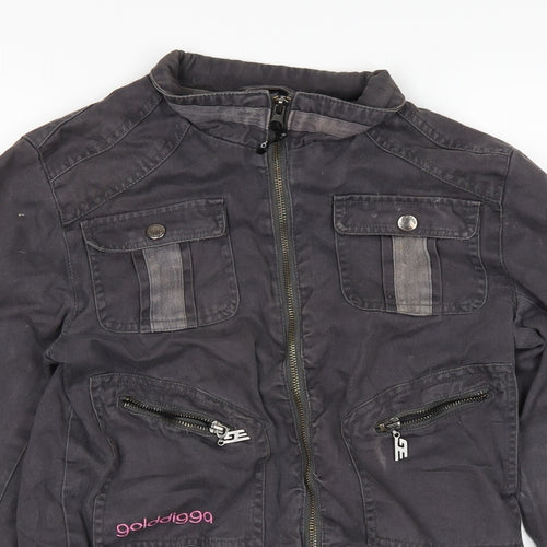 Goldigga Womens Black  Denim Jacket  Size 8