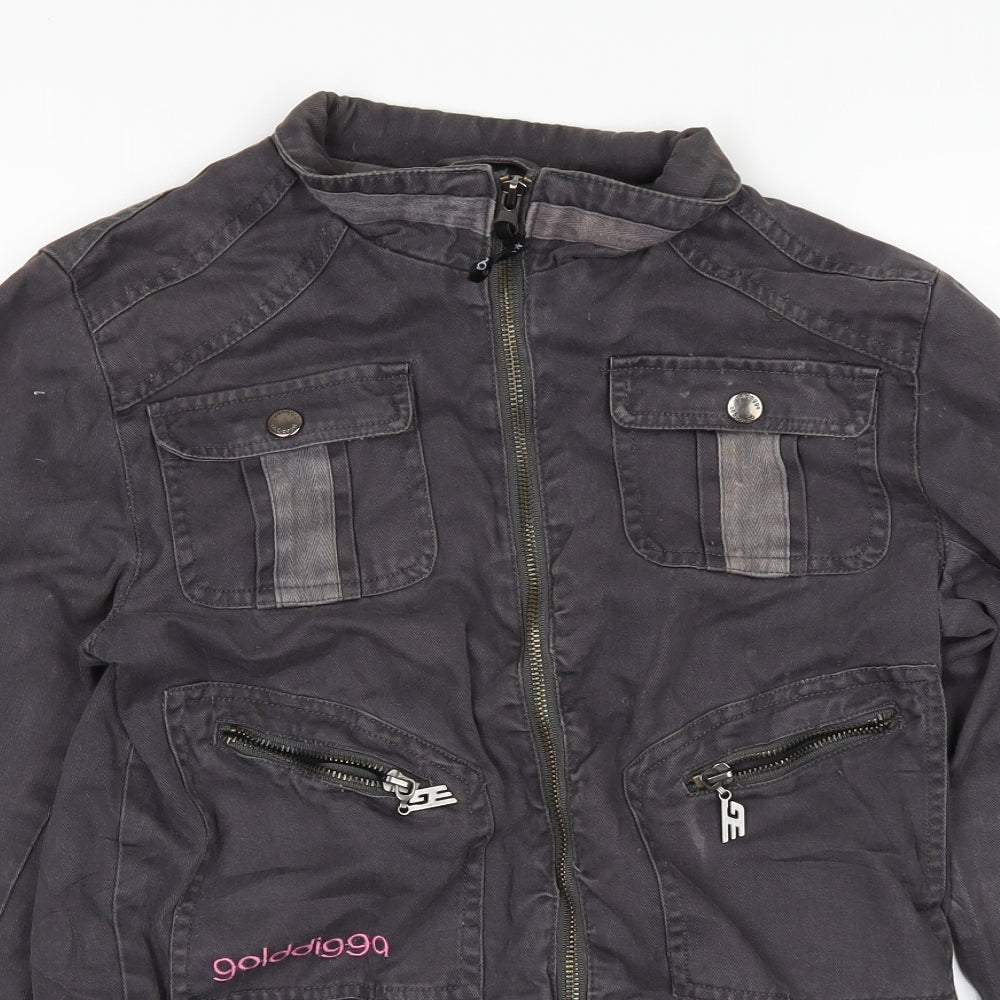 Goldigga Womens Black  Denim Jacket  Size 8