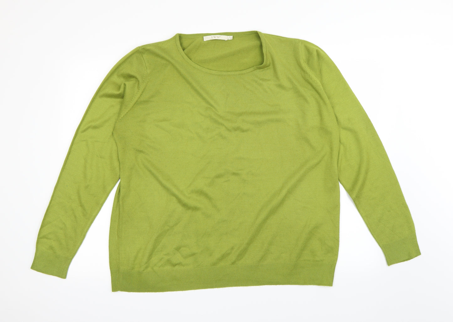 EWM Womens Green   Pullover Sweatshirt Size 18