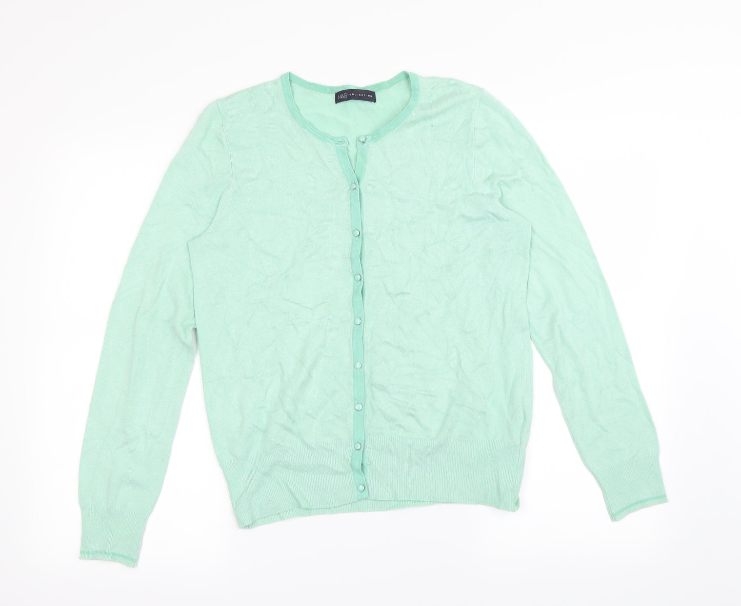 M&S  Womens Green   Cardigan Jumper Size 12