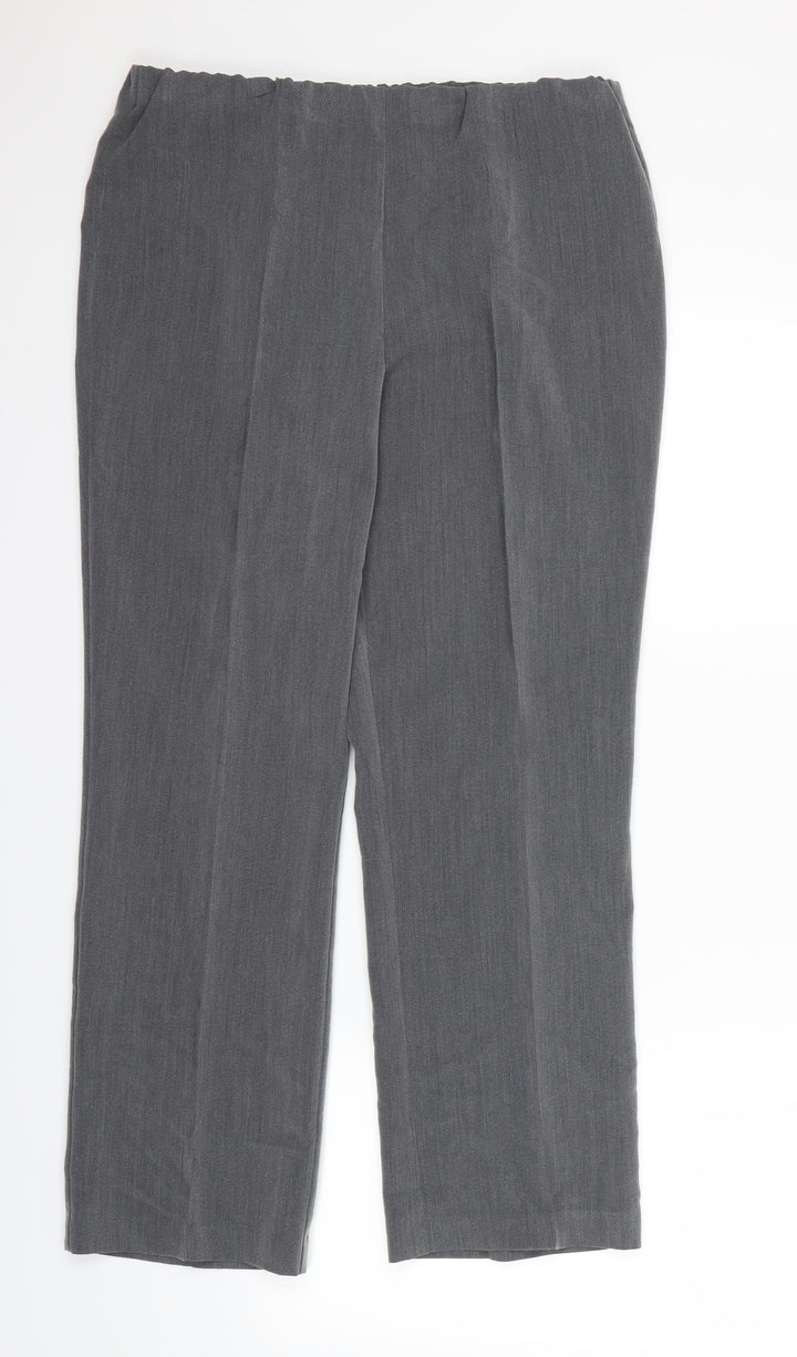 Bonmarche Womens Grey Dress Pants Trousers Size 12 L27 in