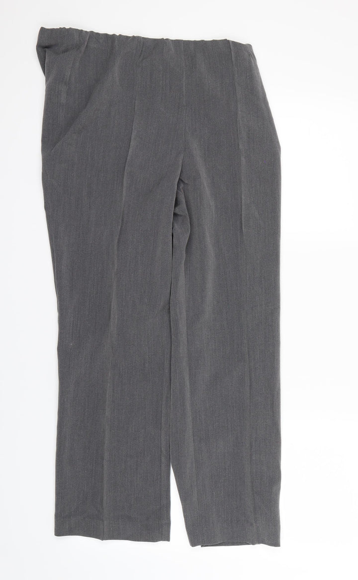 Bonmarché Womens Grey Dress Pants Trousers Size 12 L25 in