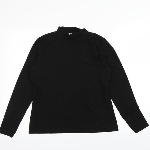 Nutmeg Womens Black   Pullover Sweatshirt Size 14
