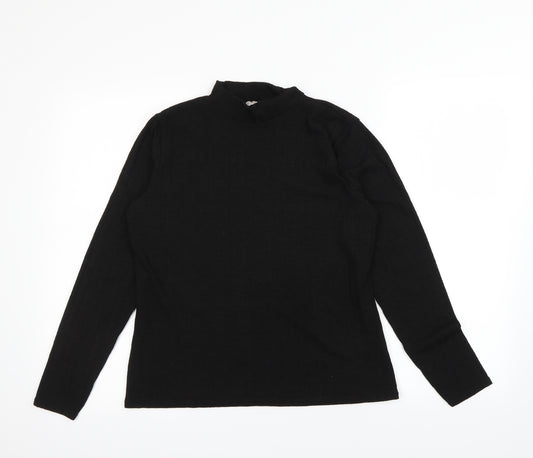 Nutmeg Womens Black   Pullover Sweatshirt Size 14
