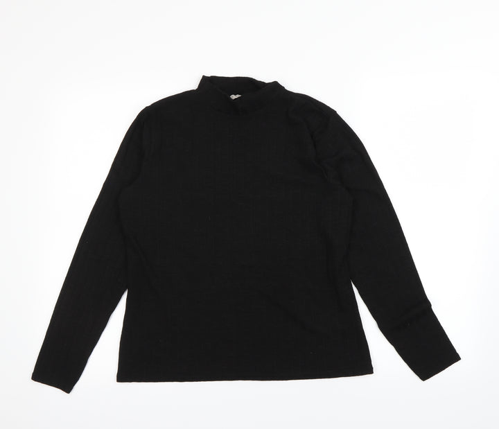 Nutmeg Womens Black   Pullover Sweatshirt Size 14