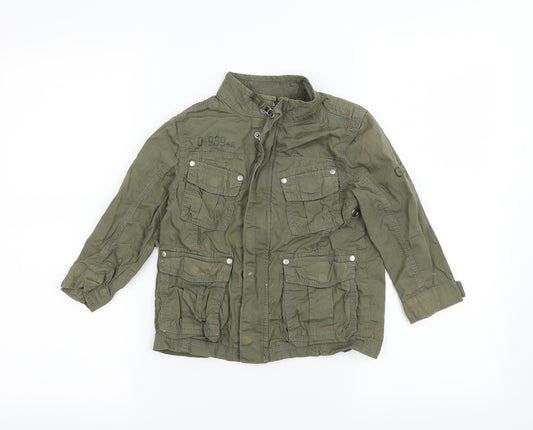 Front view of Next girls’ green jacket, size 2-3, years