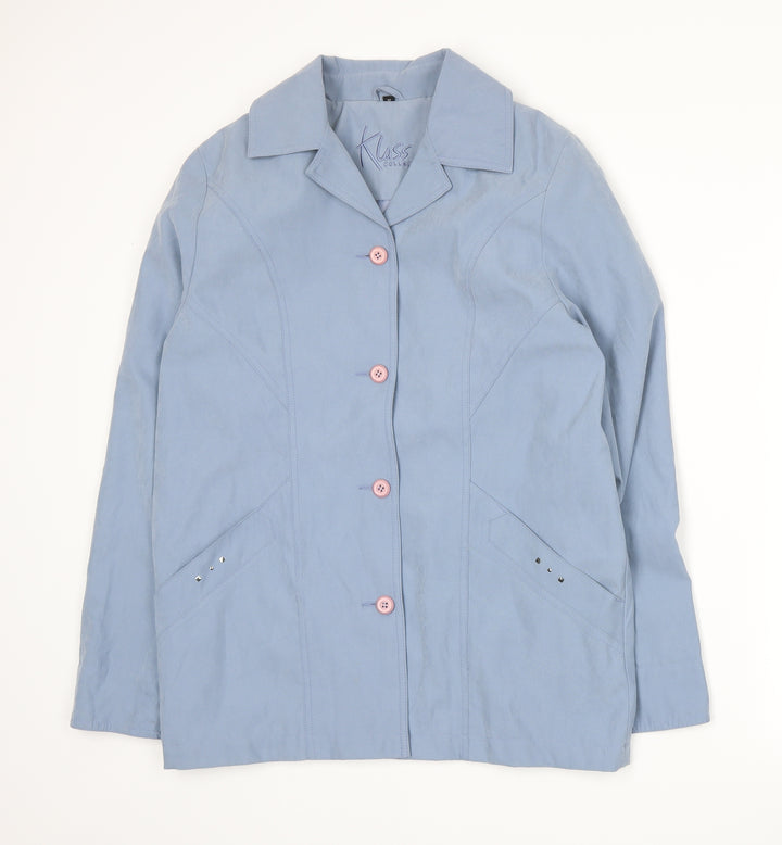Klass Womens Blue Jacket Size 12