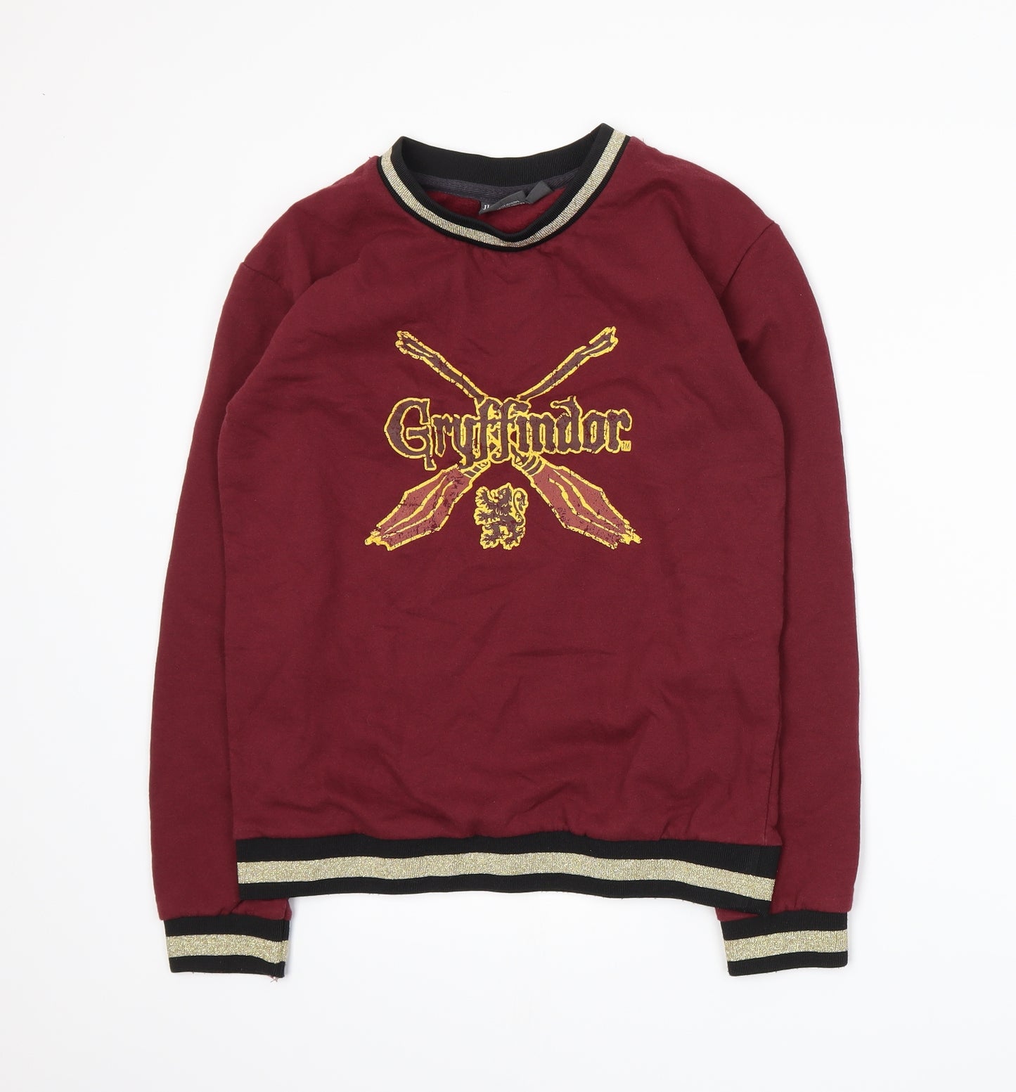 Harry Potter Womens Red  Jersey Pullover Sweatshirt Size 8