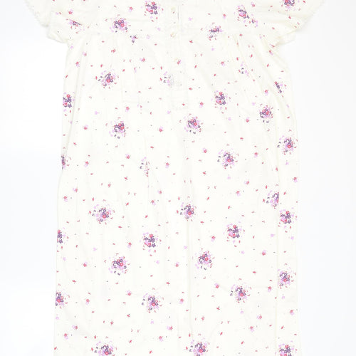 Bonmarché Womens White Floral  A-Line  Size S