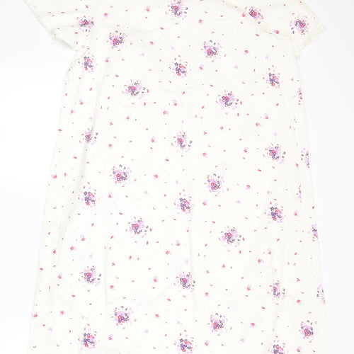 Bonmarché Womens White Floral  A-Line  Size S