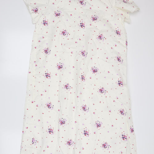 Bonmarché Womens White Floral  A-Line  Size S