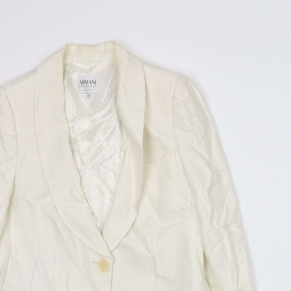 Armani Collezioni Womens White   Jacket Blazer Size 12
