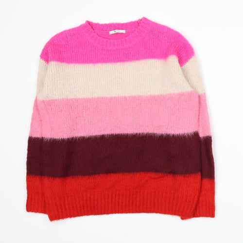 TU Womens Multicoloured Striped Knit Pullover Jumper Size S